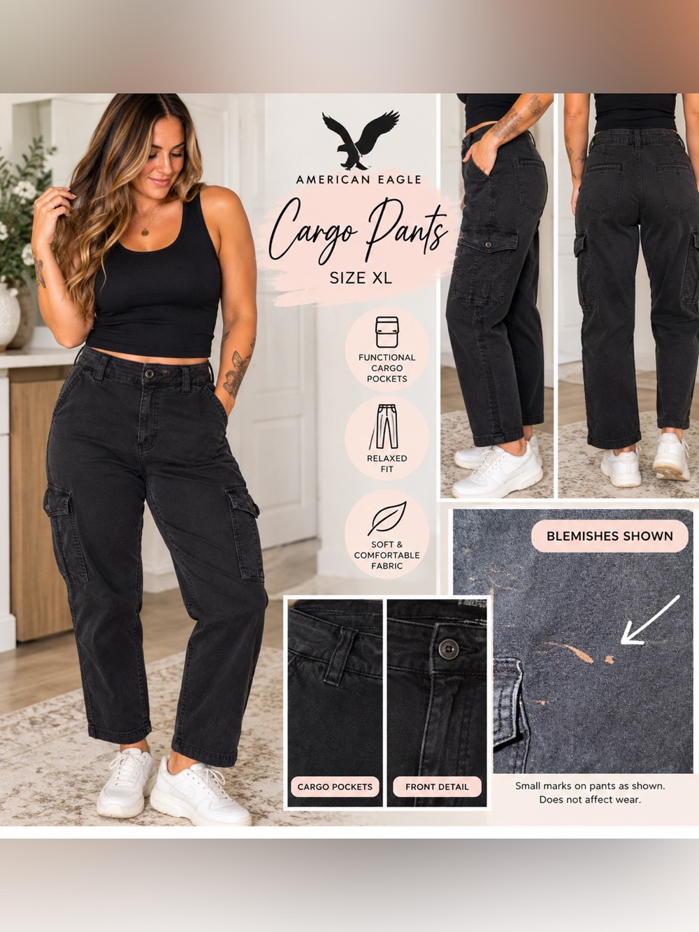 American Eagle Outfitters Charcoal Outerwear